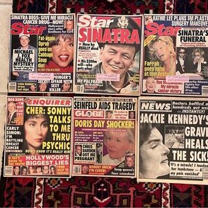 Natl Enquirer, Star… 6 vintage tabloid issues.